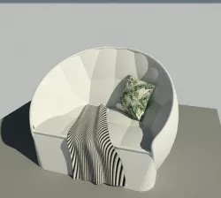outdoor armchair  3d model 3D model