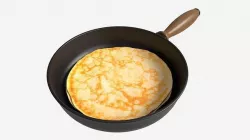 Pancakes on Frying Pan 3D model