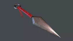 PBR Kunai Sarada Naruto weapon  Low-poly 3D model