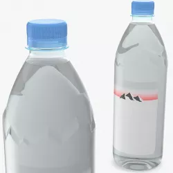 Plastic Bottle Mineral Water 1L 3D model