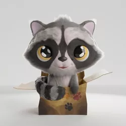 Raccoon 3D-model character 3D model