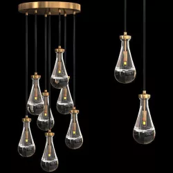 RAIN ROUND CHANDELIER 18 3D model