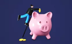 Rainy Day Fund 3D Character with Piggy Bank 3D model