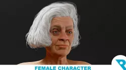 Realistic Female Character - Granny Betty 3D model