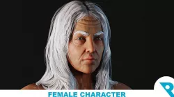 Realistic Female Character - Granny Letty 3D model
