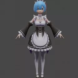 Rem from Re-Zero 3D model