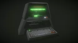 Retro Sci-fi Computer Low-poly 3D model