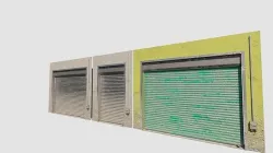 rolling shutter door shop front 4k pbr textures Low-poly 3D model