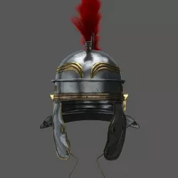 Roman helmet Galea  Low-poly 3D model