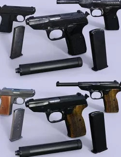 Spy Pistols 3D model