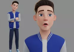 Stylized Boy Rigged 3D model