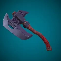 Stylized single-handed Dwarven Axe weapon 01 3D model