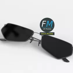 Sunglasses pentagon 3D model