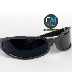 Sunglasses wrap around 3D model
