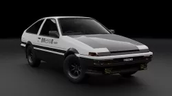 Toyota Sprinter AE86 Trueno Low-poly 3D model