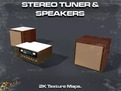 TUNE IN STEREO Low-poly 3D model