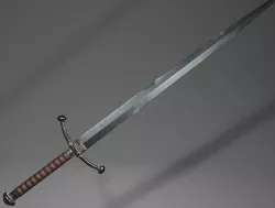 Two-handed sword Low-poly 3D model