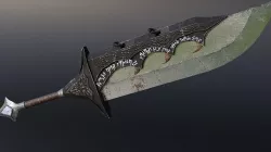 Two-handed sword Low-poly 3D model