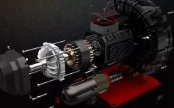 Vacuum pump Low-poly 3D model