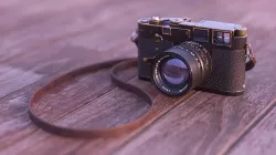 Vintage camera Low-poly 3D model
