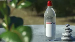 Water Plastic Bottle 750ml 3D model