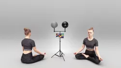 Woman sitting in yoga pose 362 Low-poly 3D model