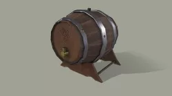 wooden barrel 3D model 3D model