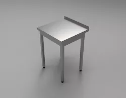 Work table stainless steel L 600 mm D 600 mm H 850 mm 3D model 3D model