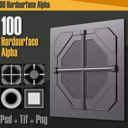100 Hardsurface Alpha Texture