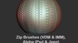 13 Zip Brushes and Alpha Maps  3D model