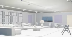 3D interior bedroom modeling design with blender 3D model