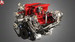 488 GTB Engine - V8 Twin Turbo Engine  3D model