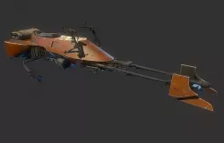 74-Z Speeder bike Star Wars 3D model