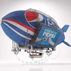 Advertising Zeppelin Pepsi 3D model