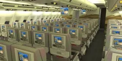 Airbus A330 Emirates economy interior 3D model