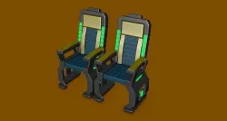 Aircraft seats 3D model