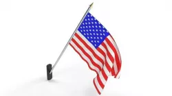 American Flag Pole Low-poly 3D model