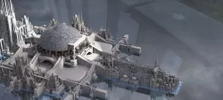 Ancient hallways Scifi City Kit bash 3 3D model
