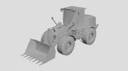 backhoe loader 3D model