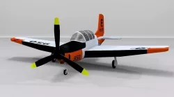 beechcraft t-34c mentor Low-poly 3D model