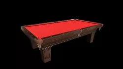 Billiard - Pool table and cue stand Low-poly 3D model
