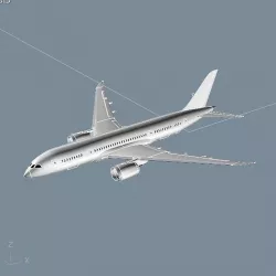 Boeing 787-8 comercial aircraft cad model 3D model