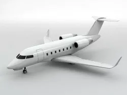 Bombardier Challenger 600 Aircraft  Low-poly 3D model