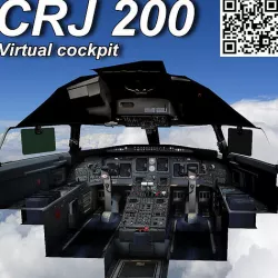 Bombardier CRJ 200 Virtual cockpit Low-poly 3D model