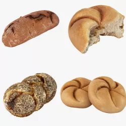 Bun Collection 3D model