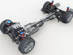  Car Chassis with Engine  3D model