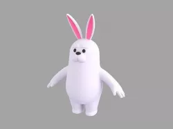 Cartoon Rabbit 3D model