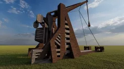 catapult-MEDIEVAL Trebuchet Low-poly 3D model