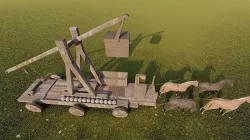 catapult-MEDIEVAL Trebuchet- Low-poly 3D model