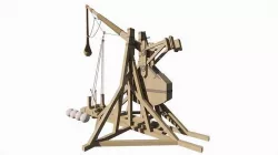 catapult-MEDIEVAL Trebuchet Low-poly 3D model